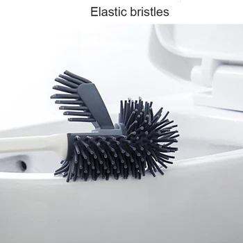 

Hot Toilet Brush and Holder Toilet Bowl Cleaning Brush Set Deep Cleaning for Bathroom QP2