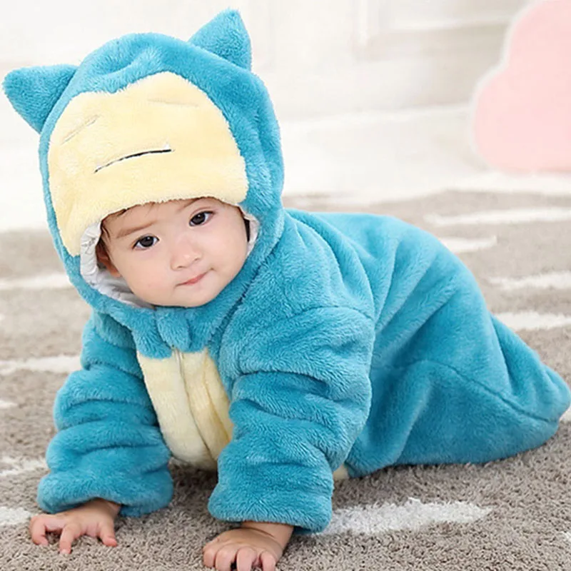 Snorlax/комбинезон для малышей; Kigurumis; Одежда для новорожденных; одежда для маленьких девочек и мальчиков; Детский комбинезон; праздничный костюм для малышей