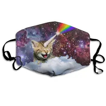 

NiYoung Breathable Anti Dust Mouth Mask with Adjustable Earloop, Warm Windproof Reusable Washable Half Face Mask, Space Unicorn
