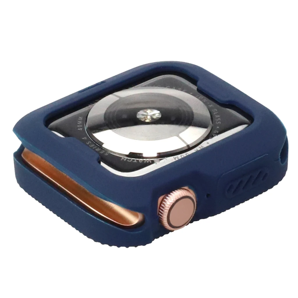 Candy Silicone Case Cover for Apple Watch Series 4 Colorful Cover Protector for iWatch 44mm Ultra-thin Frame Protective Case