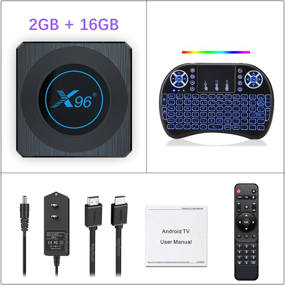 X96 X4 Android 11 Amlogic S905X4 8K RGB Light TV Box Support AV1 Dual Wifi BT4.1 Youtube Set Top Box 4GB 64GB 32GB X96X4 Media 