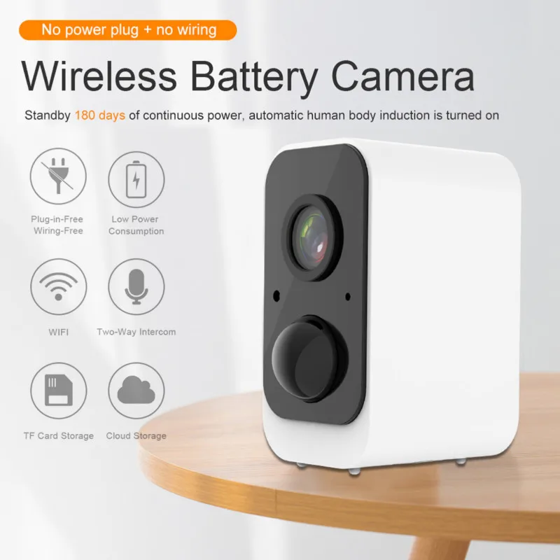 

1080P Wifi IP Camera Wire Free Outdoor Security Camera Rechargeable Battery Wireless IP Cam Home Surveillance System PIR Camera