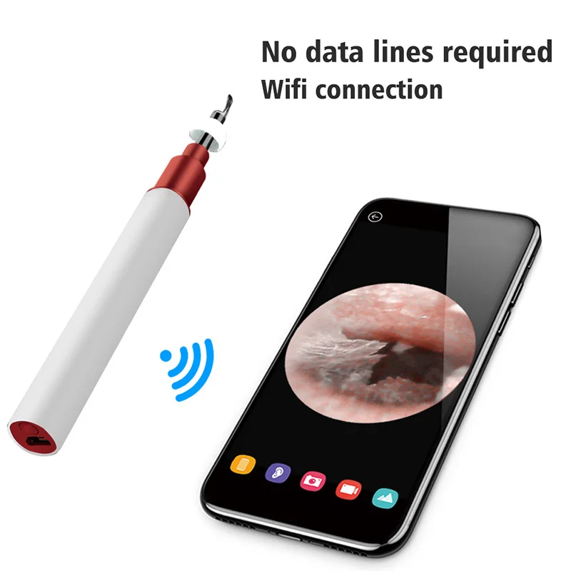 

2019 New Endoscope 3.9MM Wifi Ear Cleaner Wireless Ear Otoscope Inspection Camera 6 LED for Ear Wax Removal For iPhone Android