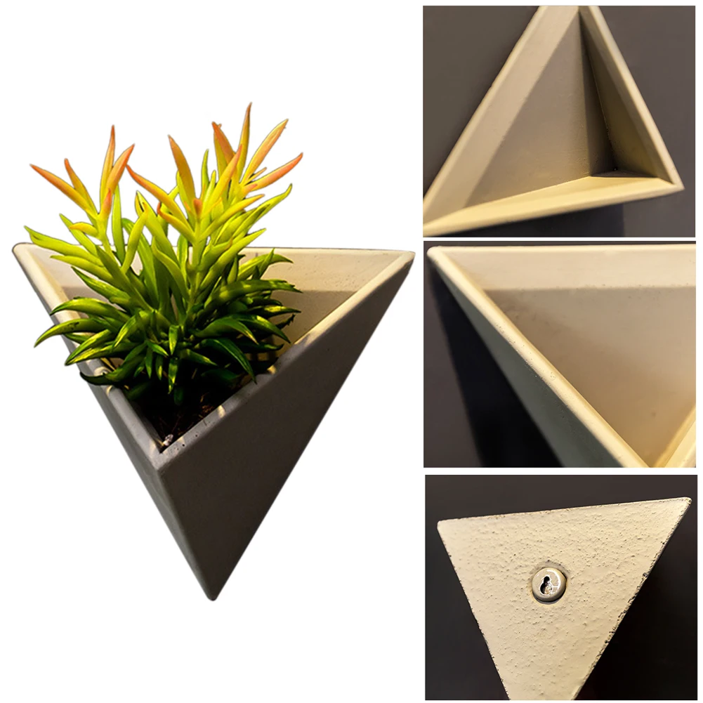 Треугольный Ретро суккулентный цементный цветочный горшок композиция контейнер