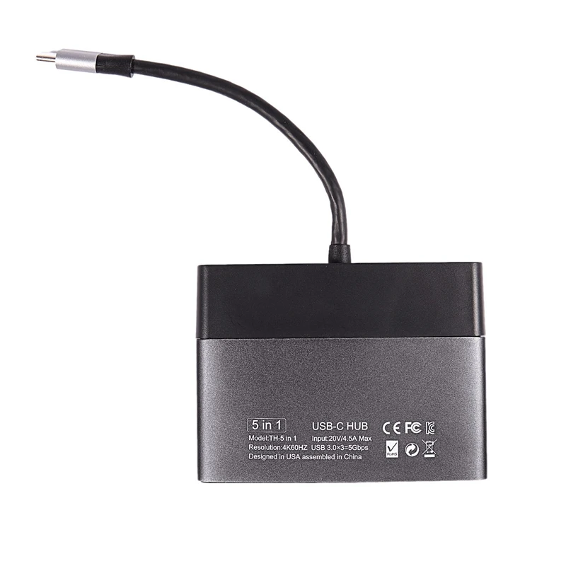 5 в 1 type C концентратор до 4 K-60 Ghz Hdmi/Usb C 3,1/Pd/3 Usb 3,0 зарядный адаптер для Ningtendo Switch Maecbook ноутбука смартфона