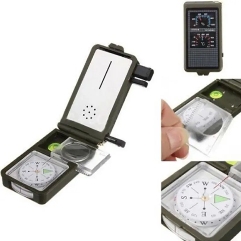 

Outdoor EDC Tools Survival Military Camping Hiking Compass Tool Kit Combination Compass Kit 10-in-1 multi-function