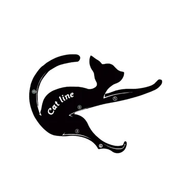 

DIY 2pcs Women Cat Line liner Stencils Pro Tool Template Shaper Model Easy to set Tools massage