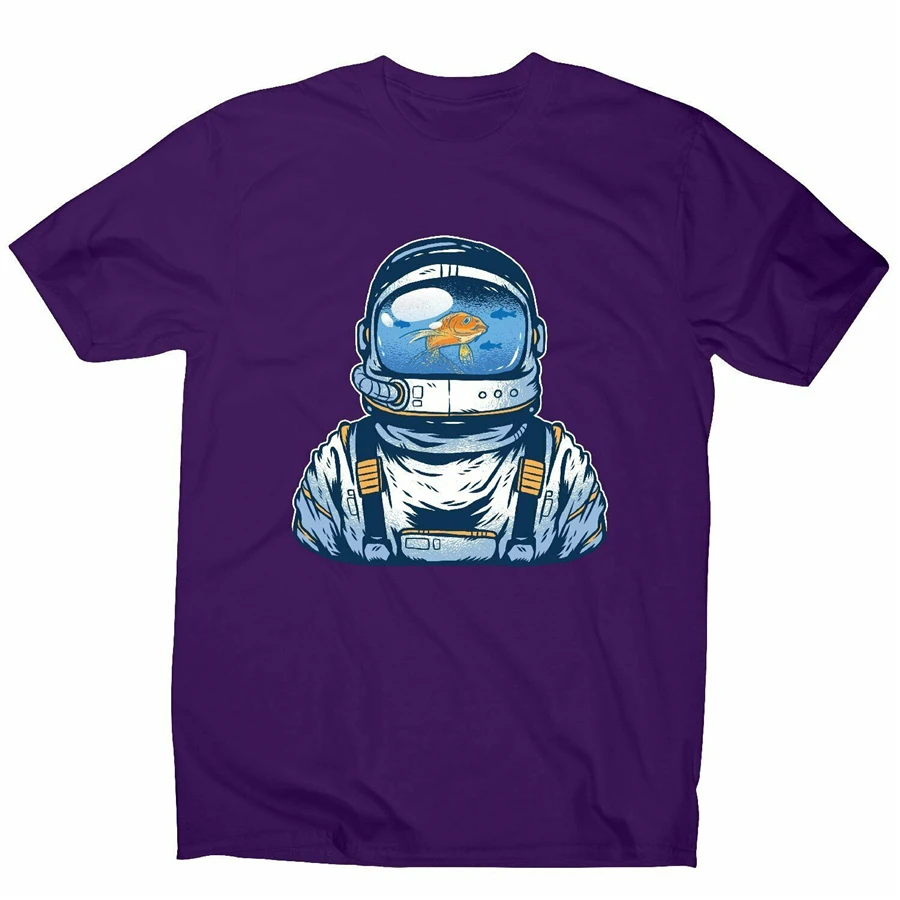 金魚鉢宇宙飛行士イラスト男性のトップスtシャツtシャツ夏プラスサイズのtシャツ T Shirts Aliexpress