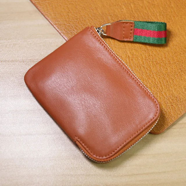 SIKU men's leather coin purses holders fashion key wallet fashion key holder Brown