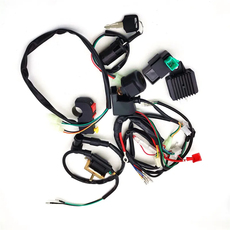 

Motorcycle CDI Wiring Harness Loom Ignition Solenoid Coil Rectifier Quad Dirt Bike For PIT ATV 50cc 110cc 125cc