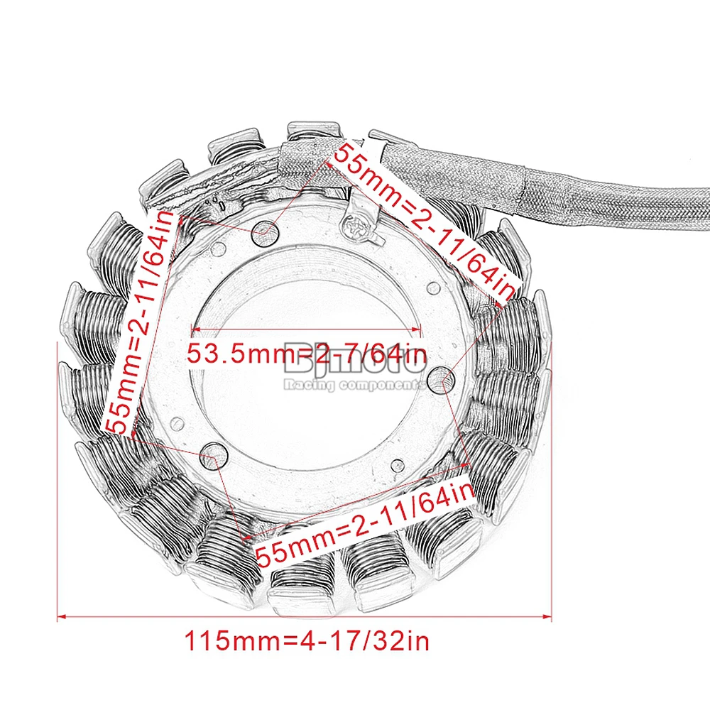 Магнитный статор мотоцикла катушки для Kawasaki 21003-1351 21003-0010 ZX 1200 ниндзя ZX-12R 2000-2001 обмотка статора генератора Магнето