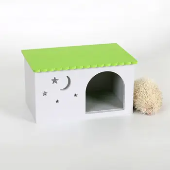 

Wooden Hamster House Small Animal Hideout Mini Hut Pet Guinea Pigs Play Toys Cages Climbing Nest Playground for Mouse Chinchilla