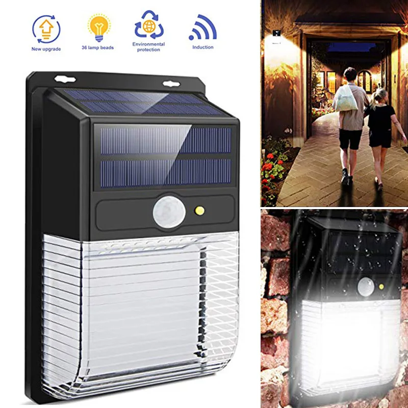 

New 36 LEDs Double Solar Panel Light Motion Sensor Security Waterproof Lamp for Outdoor Garden SF66
