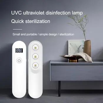 

UVC 265nm-280nm UV Sterilization Lamp Disinfection Lamp Rechargeable Timing Portable Home Travel Small Sterilization Lamp