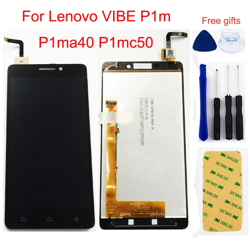 Ceny Czarny dla Lenovo VIBE P1m P1ma40 P1mc50 TD LTE LCD monitor moduł + Digitizer z ekranem dotykowym panelem dotykowym zgromadzenie szkło