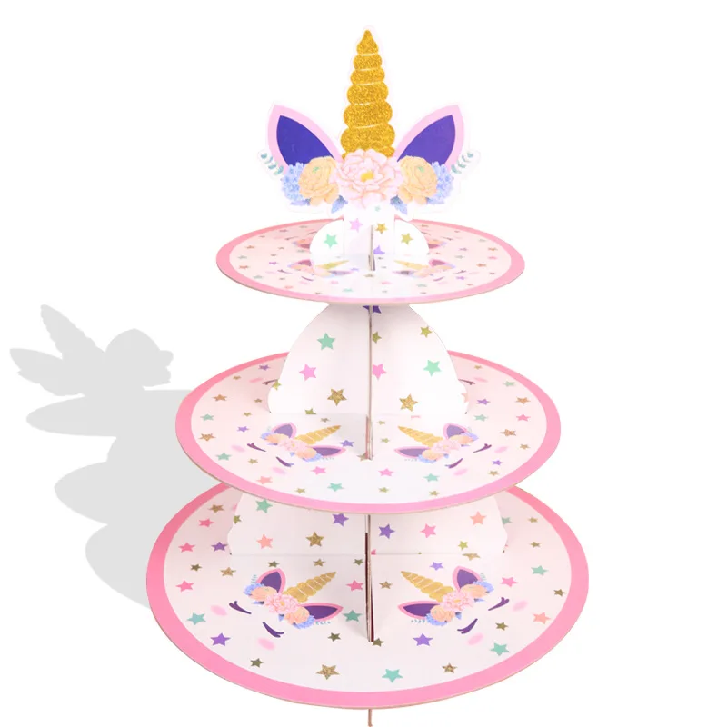 

1 PCS Unicorn Cake Stand Three Layers Unicorn Cake Stand Birthday Party Supplies Unicorn Dessert Stands Wedding Party Favors Typ