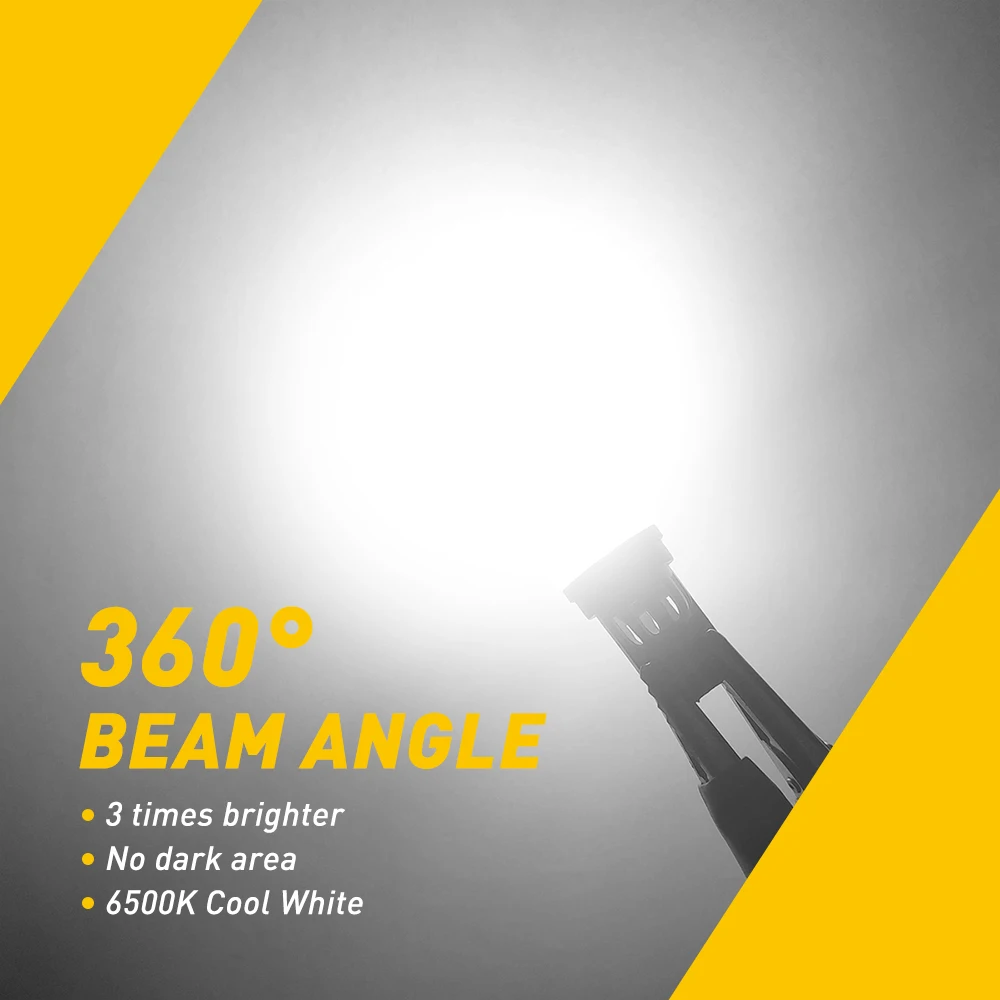 AUXITO ڵ ׸  LED ,  Ʈũ  Ʈ ο, T10 W5W, 168 194 2825 LED 5630 SMD , 6500K ȭƮ, 2 