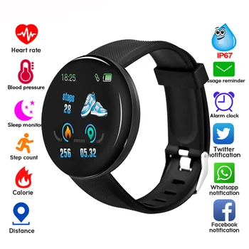 

Smart Watch Men Women Blood Pressure Round Smartwatch Sport Watches Fitness Tracker Electronics Clock