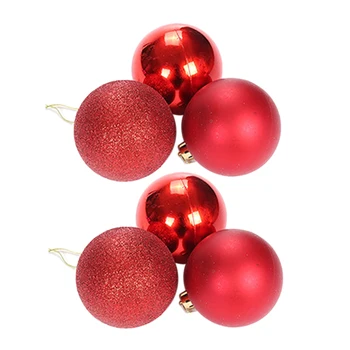 

6Pcs 10cm Christmas Ball Shatterproof Christmas Tree Balls Ornament Set Decorations for Holiday Xmas Party Decor Tree Ornaments