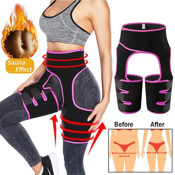 

Neoprene Sweat Waist Trainer Legs Shaper High Waist Slimming Belt and Thigh Trimmer Weight Loss Butt Lifter Women Shapewear