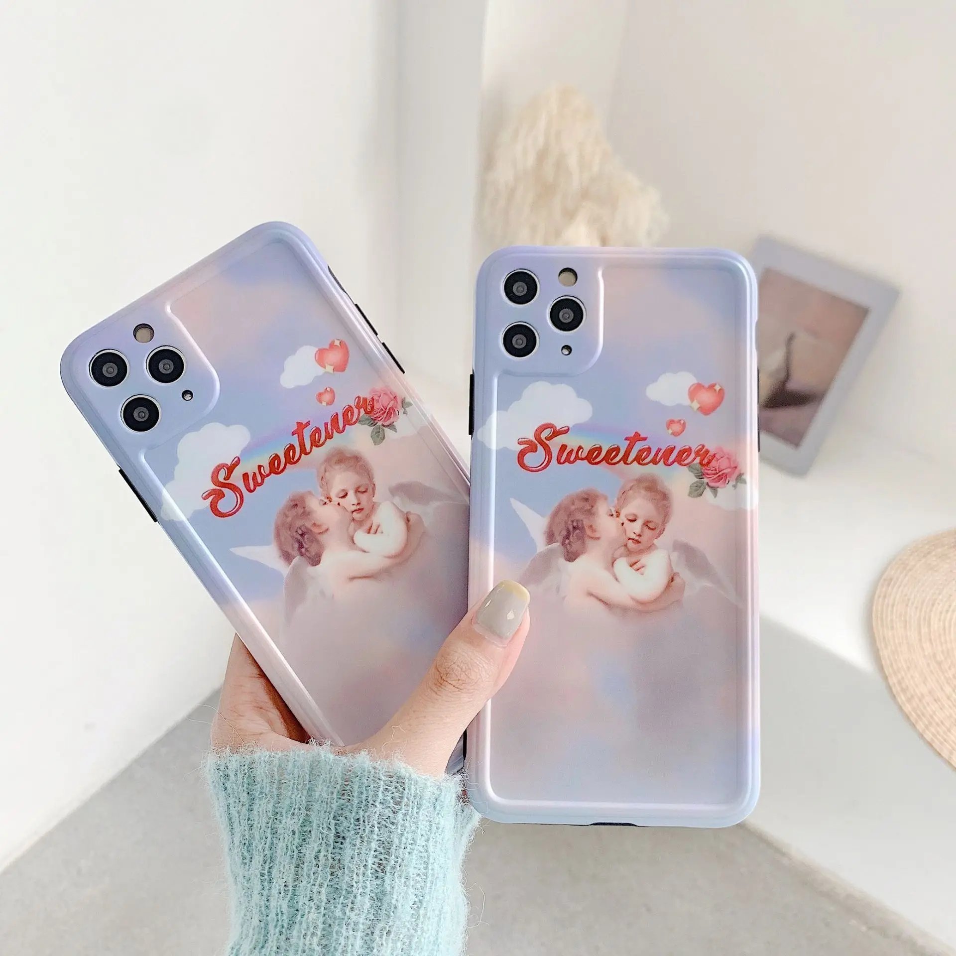 Милый детский чехол для телефона с объективом ангела iPhone 11 Pro Max XR XS MAX X 7 8 Plus мягкий