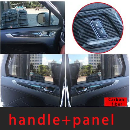 handle frame panel Для Линкольн МКС- карбоновая ручка межкомнатной двери Фарм и Панельное Литье отделка 4 шт - Цвет: handle frame panel