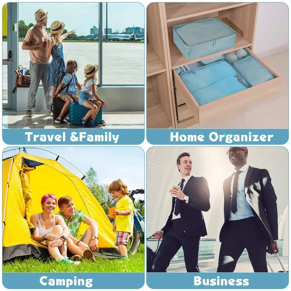 Дорожные упаковочные кубики многофункциональные 8 шт./компл. дорожные органайзер