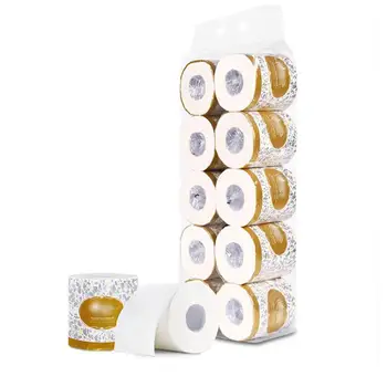 

Soft and tough smooth pulp roll paper 10rolls degradation odorless toilet paper 3 layers white travel home tissue
