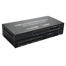 Répartiteur HDMI 4 en 1, écran de commutation sans couture, affichage du Signal à 4 voies, séparateur d'image 1080P