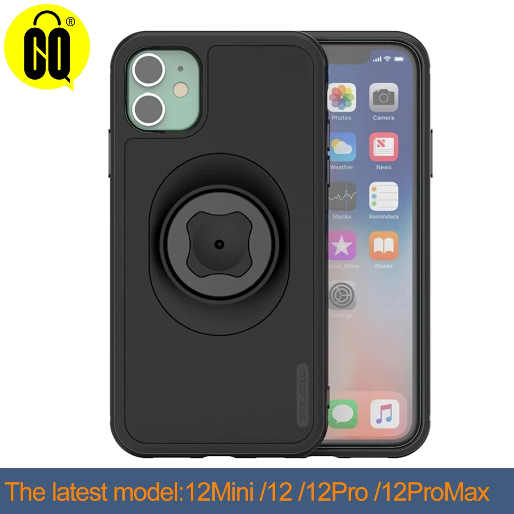 Phone case Bicycle Phone Holder with Quick Mount Case for iphone 12 pro Max MINI SE 2020Bike Mount Black