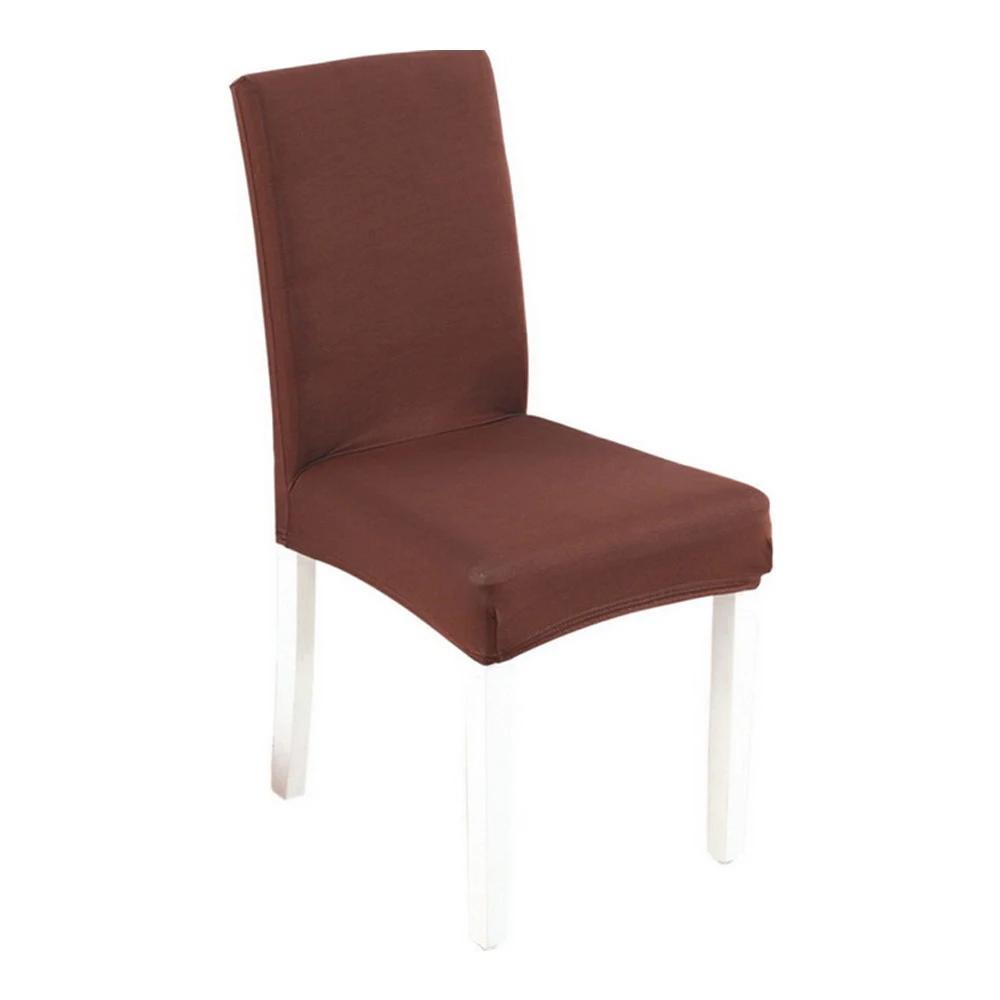 Спандекс принтованный Чехол для стула моющийся Съемный большой эластичный Чехол для стула Чехлы для стула стрейч для банкета отеля свадьбы - Цвет: solid color