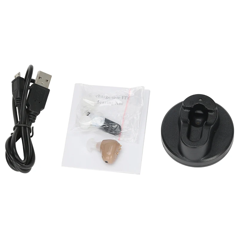 Перезаряжаемый мини слуховой аппарат усилитель слуха невидимый звуковой