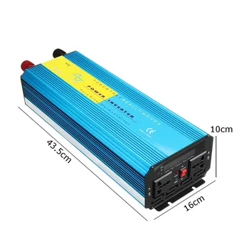 

Pure Sine Wave Inverter 12V 220V 5000W Pe ak Voltage Transformer Converter 12V 110V Solar Inverter 60Hz