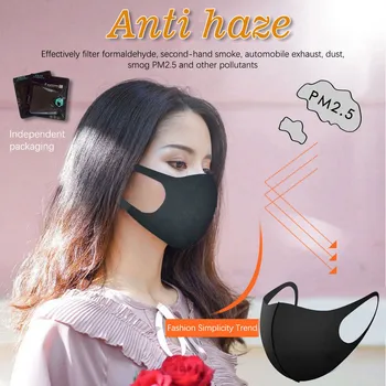 

20/40pcs Face Mask Black Mouth Mask Reusable Face Mask Washable Mascarillas Face Shield Masque Facial Mask Cover Mascarillas