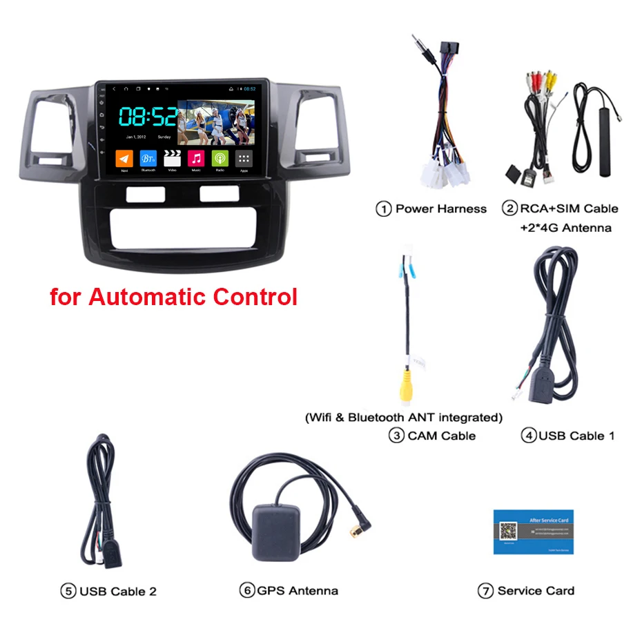 Android 8,1 автомобильный DVD 1din мультимедийная система Navi для Toyota Fortuner 2007- AC Автомобильный gps навигатор головное устройство BT SWC wifi - Цвет: 8 Cores