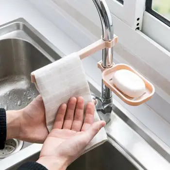 

Sink Hanging Storage Rack Storage Holder Sponge Bathroom Kitchen Faucet Clip Dish Cloth Clip Shelf Drain Dry Towel Organizer