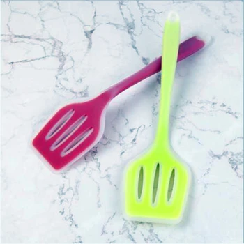 

1pc Translucent Silicone Shovel Home Kitchen Tools Egg Fish Frying Pan Spoon Spatula Cookware