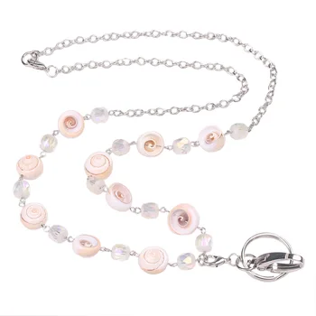 

Ocean Shell Badge Lanyards with ID Holder Keychain Holder Necklace Lanyards for Women Girl