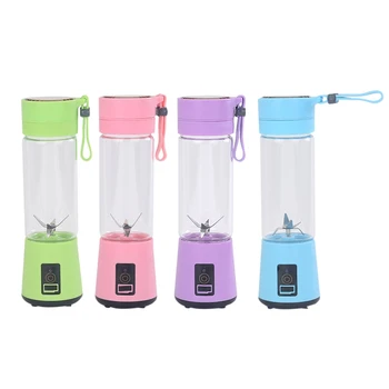 

420Ml Portable Juicer Glass Bottle Juicer USB Rechargeable 6 Blades Juicer Smoothie Blender Machine Mixer Mini Juice Cup