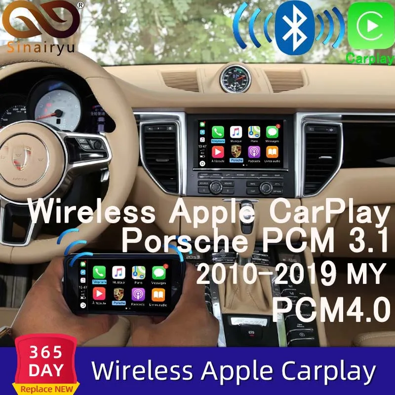 

Sinairyu Wifi Wireless Carplay For Porsche 911 Macan Boxster 718 Panamera PCM3.1 PCM4.0 Android Auto Mirror 2010-2019 Car Play