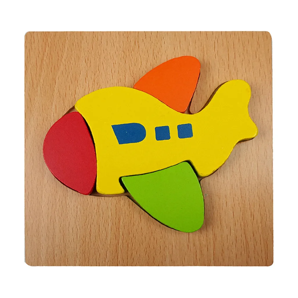 3D Обучающие головоломки, игрушки, деревянные головоломки, обучающая игрушка, игра, головоломка, животные, геометрические игрушки для обучения на день рождения, Y125 - Цвет: J