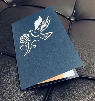 

50pcs Fancy Hollow out stereo carve patterns square laser and Invitation Card Customize Business With RSVP Card Party Supplies