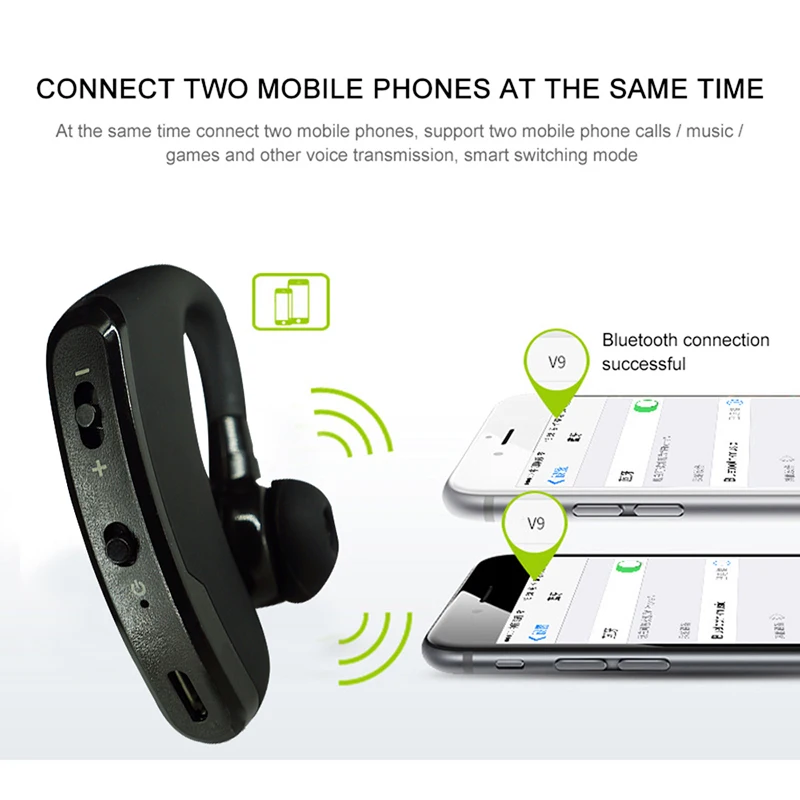 Auriculares inalámbricos Bluetooth V4.1 V8S para teléfono móvil, cascos de  negocios con micrófono manos libres para música, para IPhone, Xiaomi,  Samsung y Huawei - AliExpress