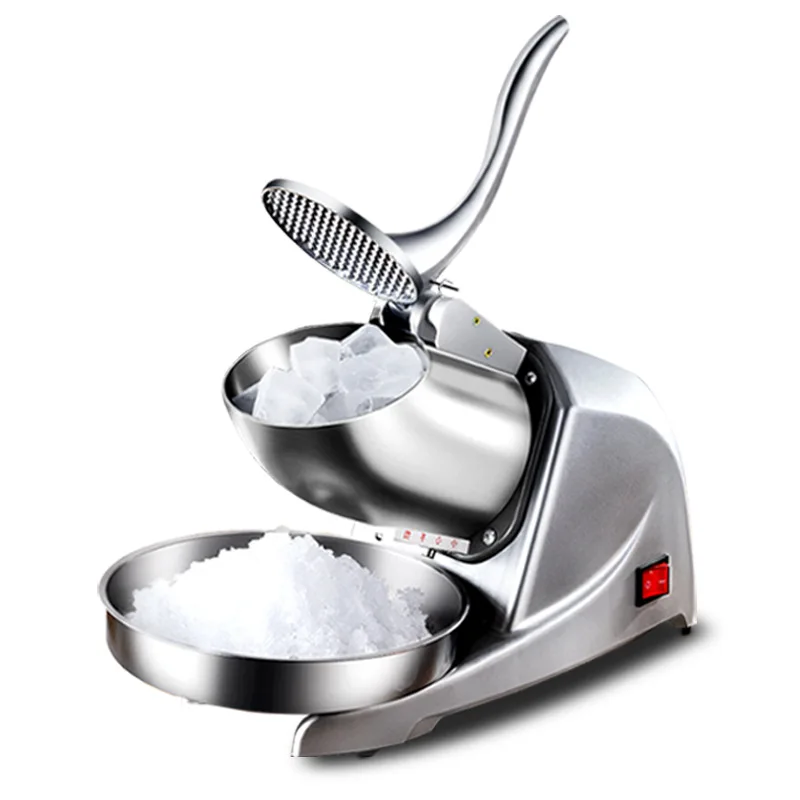 380w 95kg/h Electric Double Blade Ice Crusher Commercial Milk Tea Shop