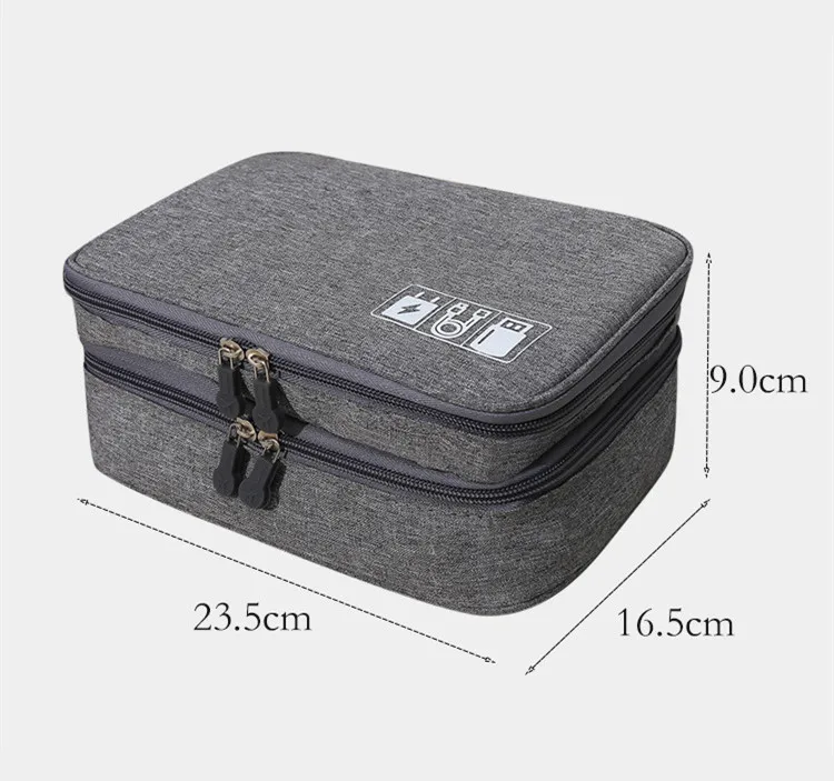 Новая туристическая принадлежность цифровая сумка power Bank USB зарядное устройство кабель для наушников Органайзер сумка большая Противоударная электронная сумка для хранения