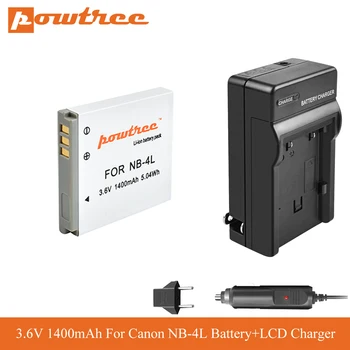 

POWTREE NB 4L NB4L NB-4L battery + Car Charger for Canon IXUS 60 65 80 75 100 I20 110 115 120 130 IS 117 220 225 Camera L70