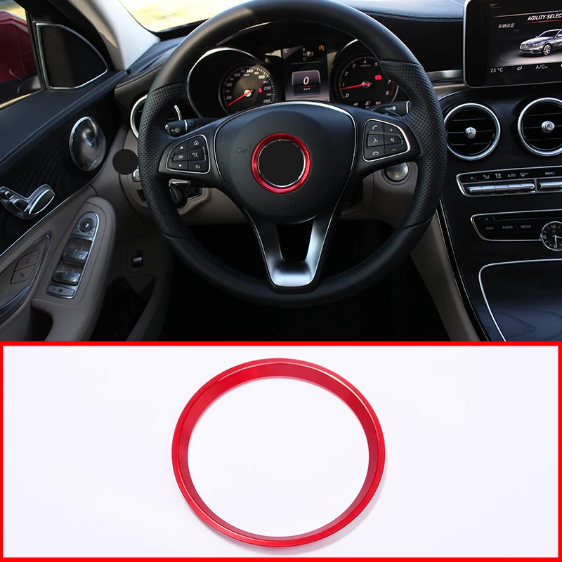 Алюминиевое хромированное кольцо рулевого колеса для Mercedes Benz CLA GLE GLC A B C Класс W204 W246 W176 W117 C117 аксессуар