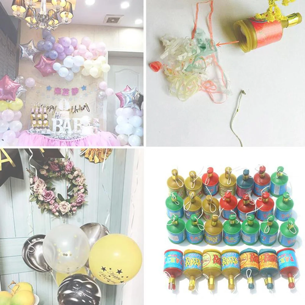 

72PCS Party Popper Cannons Confetti Handheld Fireworks Wedding Dance Christmas Birthday New Year Celebration Spray Supplies