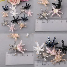 DIY ювелирные аксессуары 3-цветные хрустальные Детские аксессуары для волос обувь ручной работы цветок украшение Материал