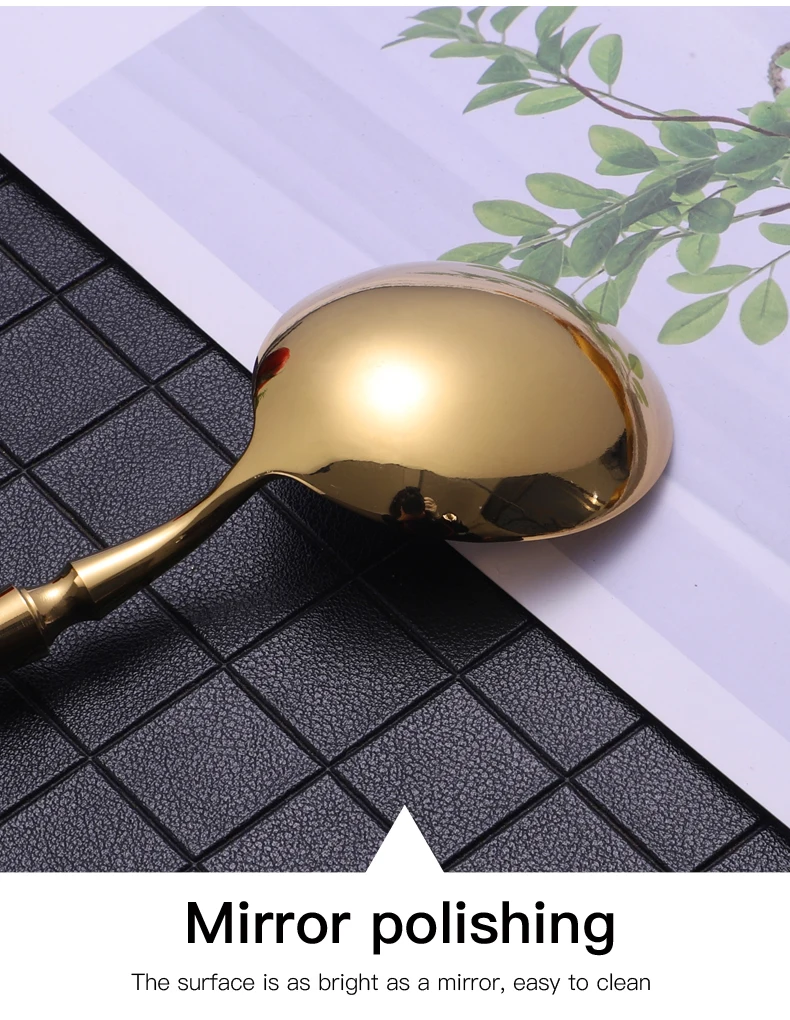 Description Picture 6 of itemBright Gold 18/10 Stainless Steel Luxury Cutlery Dinnerware Tableware Knife Spoon Fork Chopsticks Flatware Set Dishwasher Safe